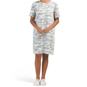 NWT Lucky Brand Burnout Camo and Star T-shirt Dress Size Medium